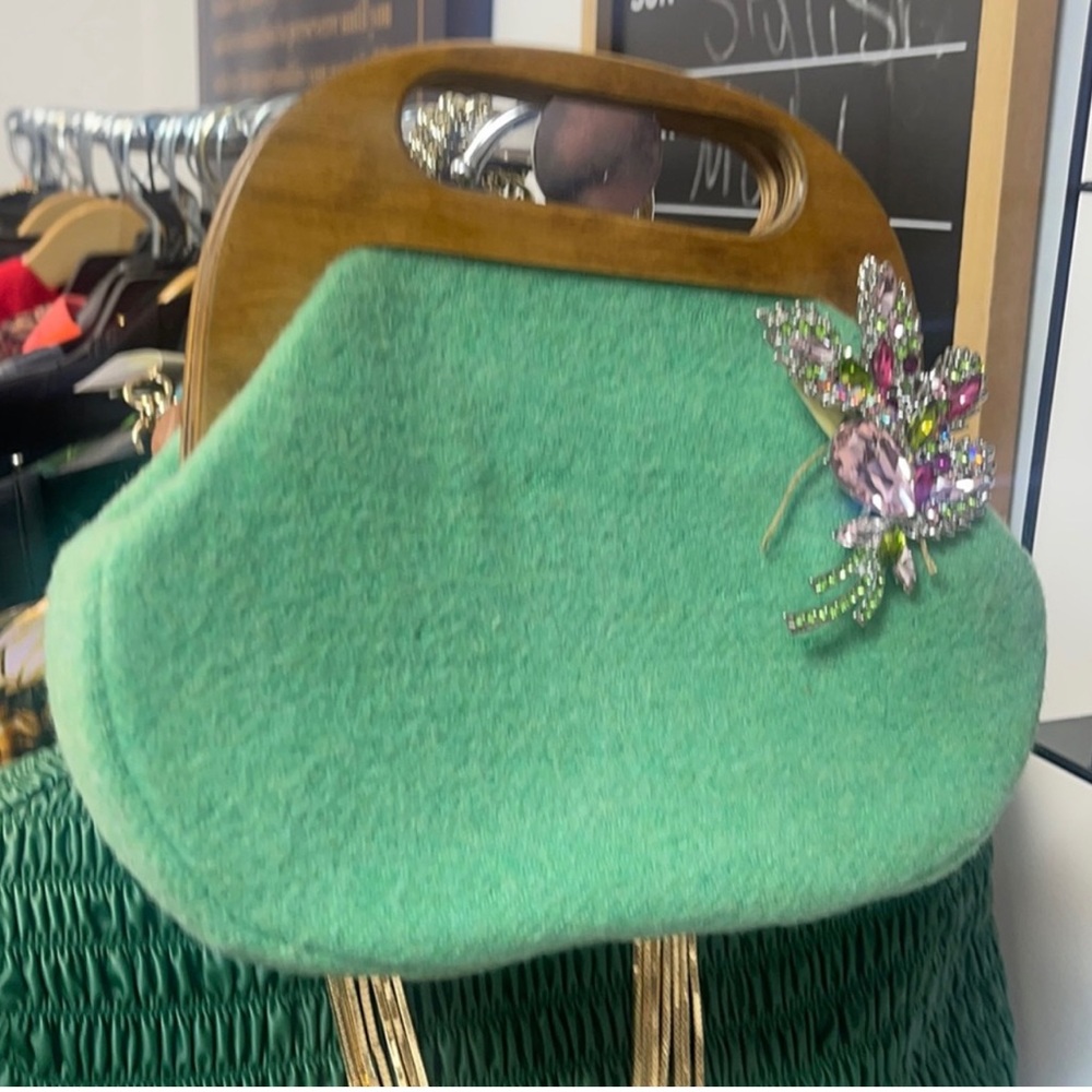 Green vintage Hand bag